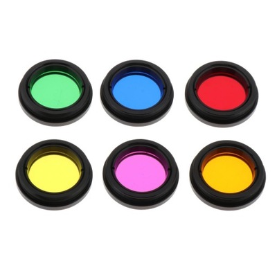 Zestaw filtrów kolorów soczewek okularu teleskopu 6 kolorów