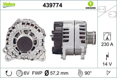 Valeo генератор porsche cayenne panamera vw touareg 3.0d-4.2 01.10- фото №1