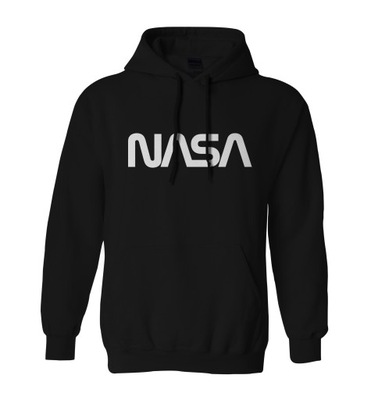 MODNA bluza NASA męska, kangurka, czarna L