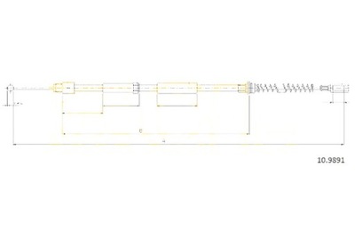 CABLE FRENOS DE MANO VW CRAFTER 06- COFLE  