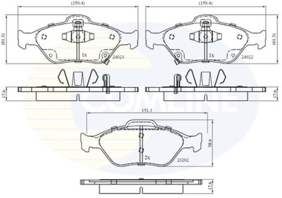 КОЛОДКИ ДИСКОВЫЕ ТОРМОЗНОЕ COMLINE (ODP.GDB3457) TOYOTA фото