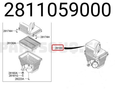 Org! корпус фильтра воздуха h350 2015-2018 фото №1
