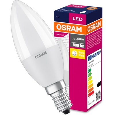 Żarówka LED ŚWIECZKA E14 7W 60W 806lm OSRAM CIEPŁA