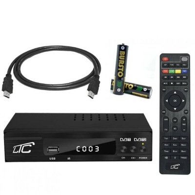 Tuner dekoder DVB-T2 H.265 HEVC LTC LXDVB507 + KABEL HDMI 1,2m