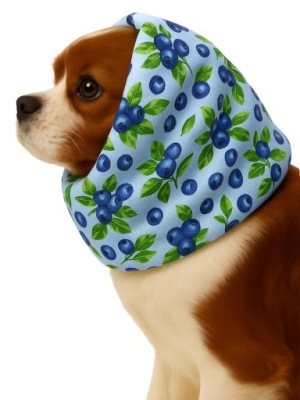 SNOOD KOMIN OPASKA DLA PSA WODOODPORNY WIATROSZCZELNY NIEBIESKI BORÓWKI M