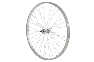 KOŁO ROWEROWE 26 PRZEDNIE ALUMINIUM V-BRAKE SREBRNE