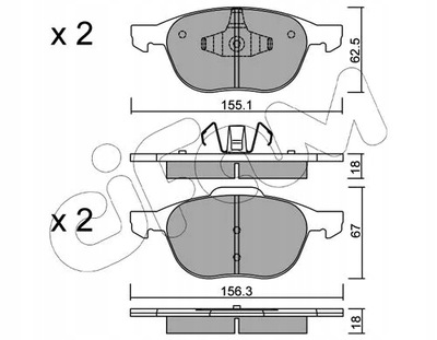 ZAPATAS HAMULC. FORD FOCUS II 04- 822-534-0/CIF  