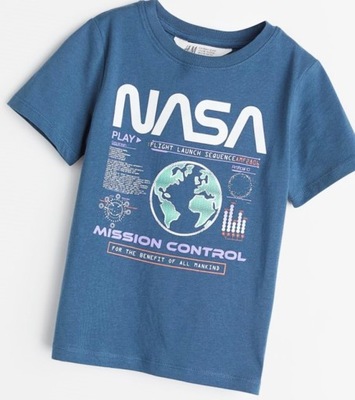 H&M t-shirt NASA r.110/116