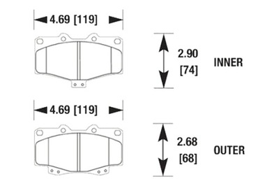 Hawk hps toyota hilux vi гальмівні колодки перед hb315f.669 фото №1