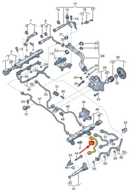Audi a8 d5 fuel тиск труба 059130301ac фото №1
