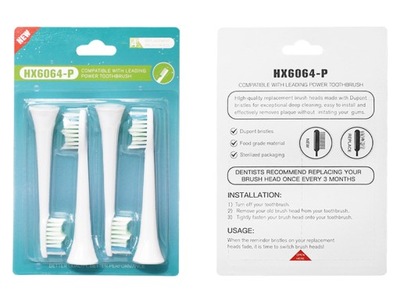 4x KOŃCÓWKI DO DIAMOND CLEAN 6064 PHILIPS SONICARE