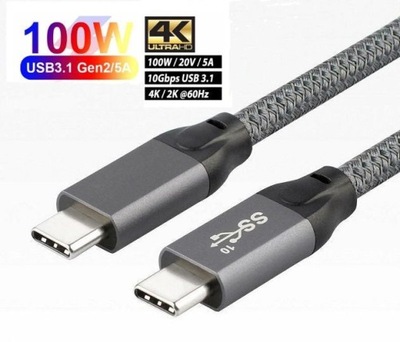 Kabel USB 3.1 do USB C 3.1 100W Gen2 10Gbps
