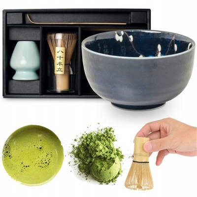 Zestaw Do Przygotowania Herbaty Matcha Hana Blue 4 Elementy EDO JAPAN