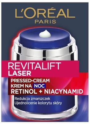 Loreal Revitalift Laser krem przeciwzmarszczkowy na noc z retinolem