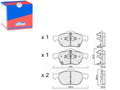КОЛОДКИ ГАЛЬМІВНІ TOYOTA AVENSIS 01-03 Z ДАТЧИК. CIFA