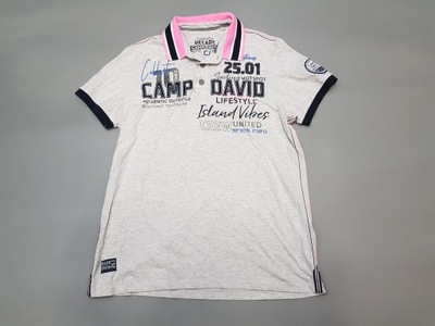 CAMP DAVID koszulka Polo premium męska napisy XL