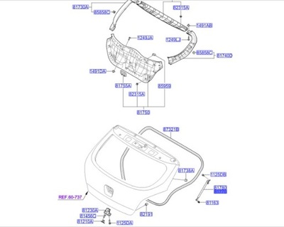 ПРИВОД КРЫШКИ БАГАЖНИКА KIA CEED