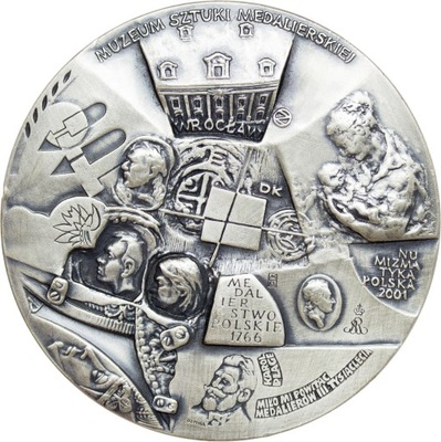 Medal MW, 2001, Numizmatyka i Medalierstwo, Muzeum Sztuki Medalierskiej