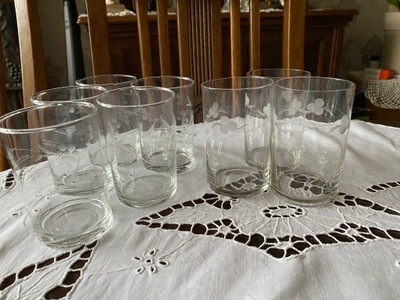 Stare szklanki , szklanka z PRL-u 5szt + 3 szt.