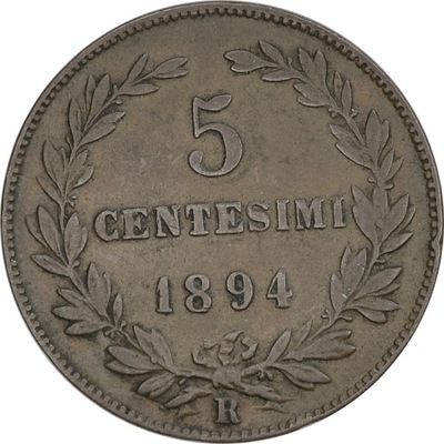 9.SAN MARINO, 5 CENTESIMI 1894 R