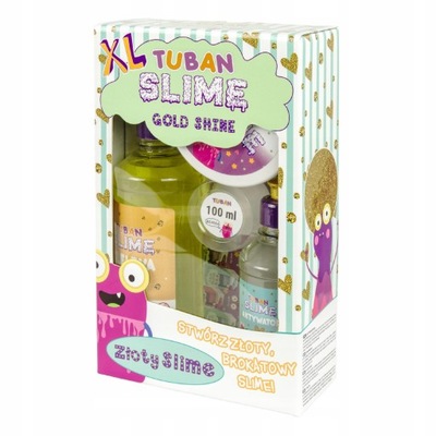 TUBAN ZESTAW XL SUPER SLIME GOLD SHINE ZŁOTY