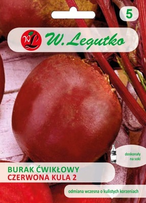 BURAK ĆWIKŁOWY CZERWONA KULA 2 NASIONA BURAKA 20g LEGUTKO