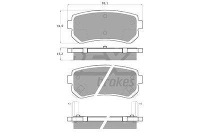 TOMEX BRAKES ZAPATAS DE FRENADO KIA CEED 06- PARTE TRASERA  