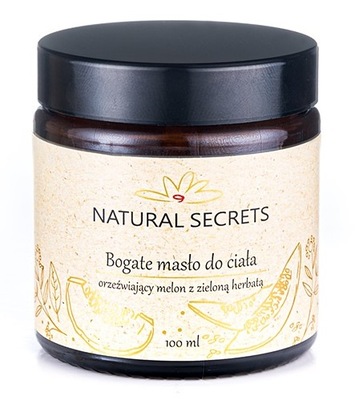 NATURAL SECRETS MASŁO CIAŁA MELON ZIELONĄ HERBATĄ NATURALNE Z MASŁEM SHEA