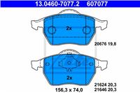 ATE КОЛОДКИ ГАЛЬМІВНІ ПЕРЕДНЯ AUDI A4 VW PASSAT 96- AUDI A4 B5 94-/VW