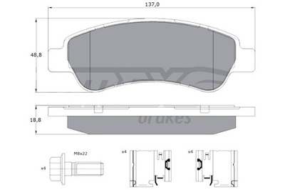 TOMEX BRAKES КОЛОДКИ ТОРМОЗНЫЕ CITROEN JUMPER 06- ЗАД