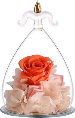 Walentynki Rose Flower Róża w szkle wieczna róża