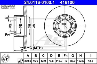 24.0116-0100.1 ДИСК HAM.PRZOD MERCEDES 207-410