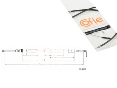 CABLE DE FRENADO COFLE 10.4563 CITROEN ZX 94- FRENOS TARCZOWE IZQUIERDA  