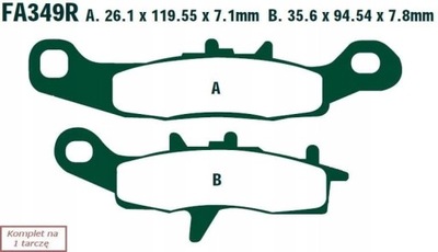 КОЛОДКИ HAM. MOTO. KAWASAKI KSV 700 V- FORCE 04- 11