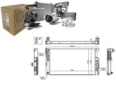 РАДІАТОР ДВИГУНА ВОДИ BMW 5 F10 5 F11 1.6 2.0 10.10-02.17 NISSENS