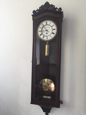 Piękny XIX wieczny zegar wiedeński