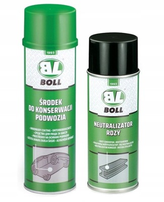 NEUTRALIZATOR RDZY 400ML + Środek do konserwacji podwozi spray 500ml Boll