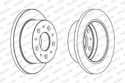 DISCOS DE FRENADO PARTE TRASERA FERODO DDF1574  