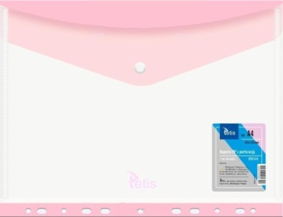 KOPERTA PP NA ZATRZASK Z PERFORACJĄ A4 DO SEGREGATORA RÓŻOWA TETIS