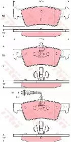 КОЛОДКИ ТОРМОЗНОЙ VW T5 03- ЗАД Z ДАТЧИК.