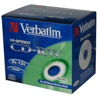 Płyty Verbatim CD-RW Scratch Resistant 10szt
