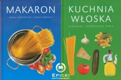 Zestaw 2 książek kucharskich: KUCHNIA WŁOSKA + MAKARON / stan POWYSTAWOWY