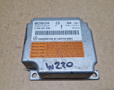 MERCEDES W220 S CL W215 SENSOR MÓDULO BOLSAS DE AIRE AIRBAG 0285001546 BOSCH 2004  