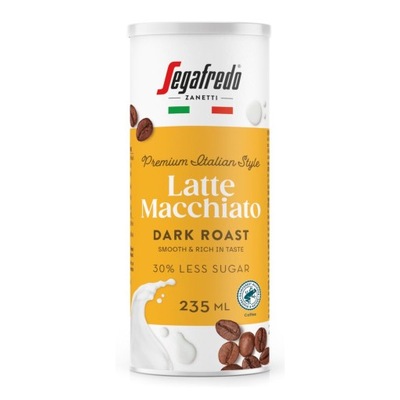 Napój kawowy w puszce Segafredo Latte Macchiato Less Sugar 235 ml