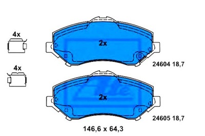 ATE ZAPATAS HAM. FIAT P. FREEMONT 2,0 JTD/2,4-3,6 11-  