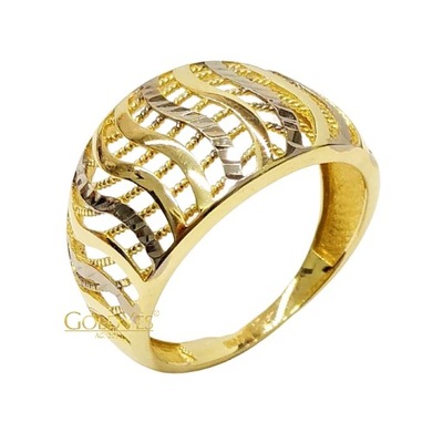 Złoty pierścionek DIAMENTOWANY