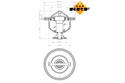 NRF TERMOSTATAS SKYSČIAI AUŠINAMOSIOS VOLVO S80 II XC90 I CHRYSLER SEBRING 