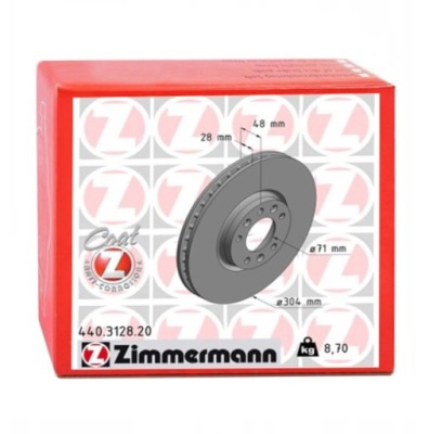 Zimmermann 440.3128.20 диск тормозная фото №1