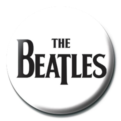 The Beatles Black Logo - przypinka pins button