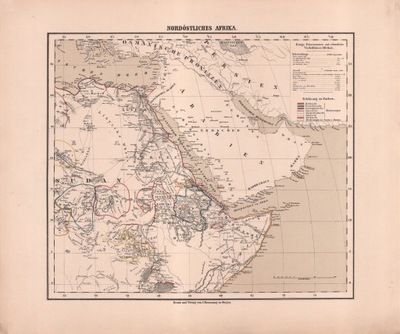 AFRYKA KOLONIALNA MAPA GŁOGÓW 1878 r. ORYGINAŁ
